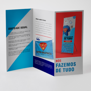 Folder em Couché Brilho com 2 Dobras